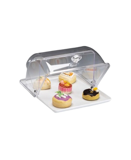 ZCP 863 Melamin Altlı Polycarbonat Roll Top Kapaklı Muhafaza Kabı GN 1/2