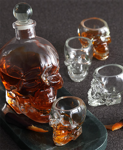 Jumbo Glory Double Wall Skull Karaf 750 ml