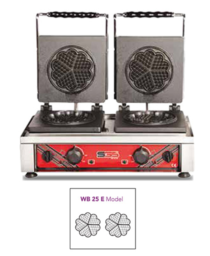 İkili Çiçek Waffle Makinesi WB 25 DE