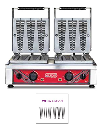 İkili Çam Waffle Makinesi WF 25 DE