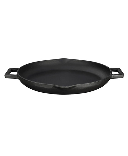 Lava Döküm Yuvarlak Kızartma Tavası Çift Kulplu Ø26 cm.