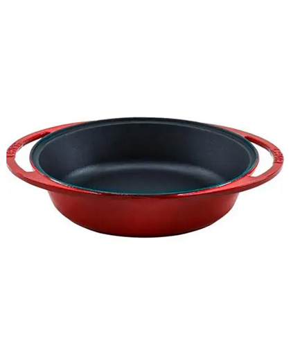 Lava Döküm Yuvarlak Derin Kızartma Tavası Çift Kulplu Ø27 cm.