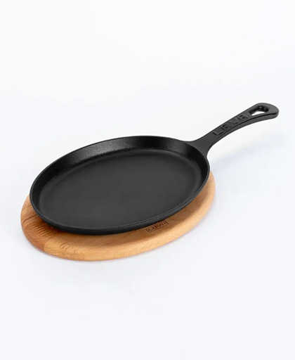 Oval Fajita Tabağı Kayın Servis Ahşabı 17x13 cm.