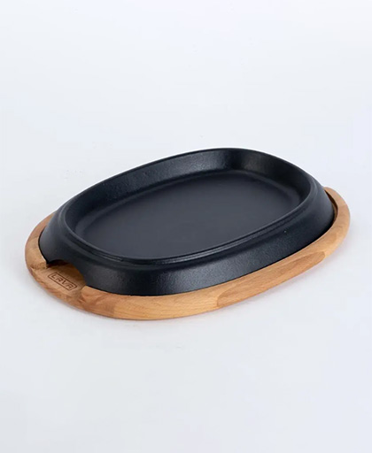Oval Fajita Tabağı Kayın Servis Ahşabı 12x19 cm.