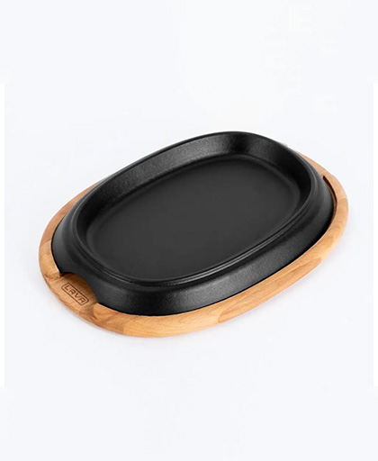 Oval Fajita Tabağı Kayın Servis Ahşabı 26x19 cm.