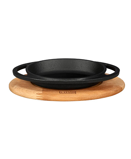 Oval Sahan Kayın Servis Ahşabı Çift Kulplu 15x10 cm.