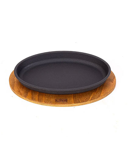 val Servis Tabağı ve Ahşap altlığı 16x25cm.