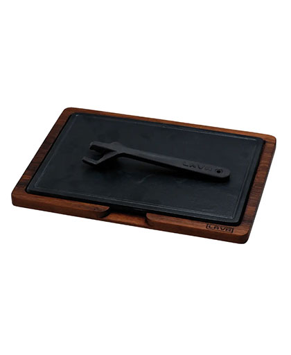 Ahşap ve Döküm Demir Hot Plate Servis Tahtası 20x30cm.