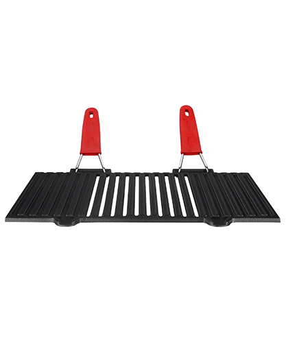 Dikdörtgen Mangal Izgarası Çift Tel Saplı 40x25 cm.