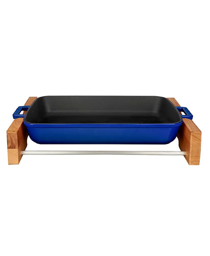 Dikdörtgen Rosto ve Fırın Tepsisi Çift Kulplu Kayın Servis Ahşabı Renkli 26x40 cm.