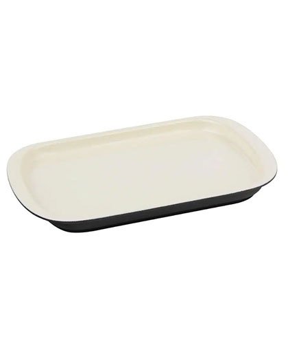 Dikdörtgen Servis Tabağı İçi Krem 32x20cm.