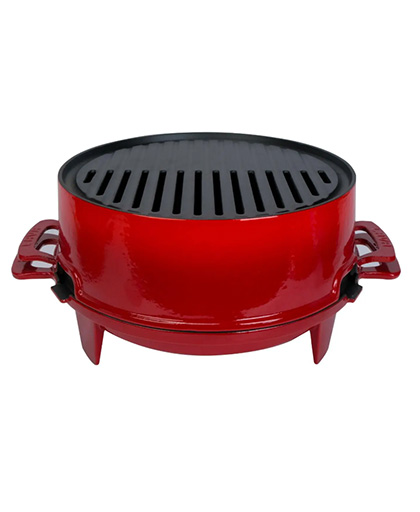 Yuvarlak Mangal Izgara Set Çift Kulplu Renkli Ø36 cm.