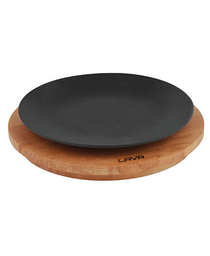 Yuvarlak Servis Tabağıve Kayın Servis Ahşabı Ø21cm.