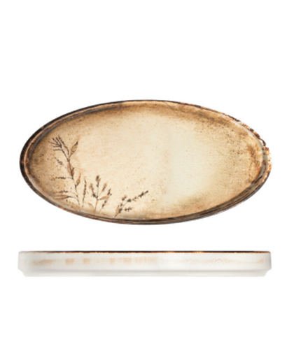 Fall Beige Stolt Oval Kayık Tabak 26 cm