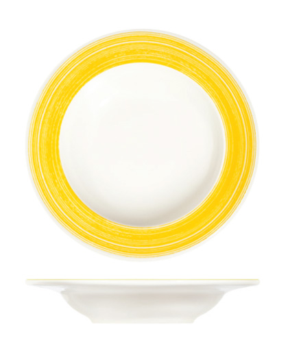 Fresh Yellow Frame Çukur Tabak 23 cm 350 cc