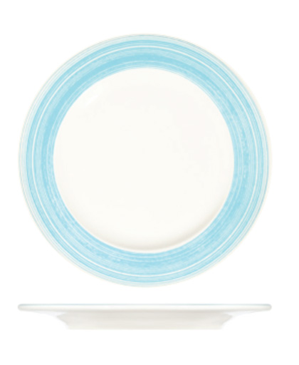 Fresh Blue Frame Düz Tabak 19 cm