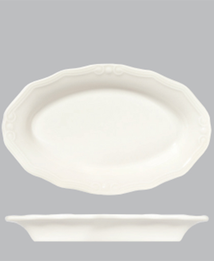 Transparan Tiffany Oval Tabak 21 cm