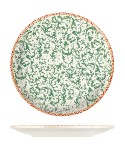 Venecia Green Lona Düz Tabak 15 cm