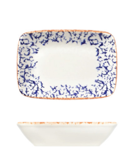 Venecia Navy W Quadro Dikdörtgen Kayık Tabak 11 cm (10x7 cm)