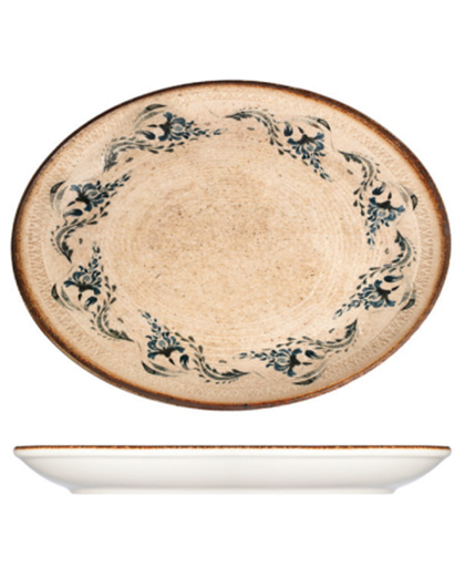 Voyage Navy Lona Oval Tabak 33 cm