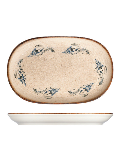 Voyage Navy Magnus Oval Kayık Tabak 14 cm (14x9 cm)