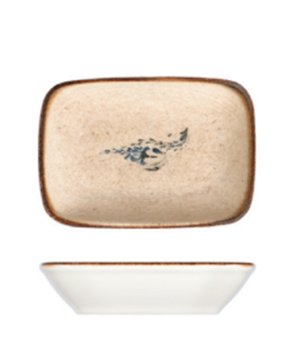 Voyage Navy Quadro Dikdörtgen Kayık Tabak 11 cm (10x7 cm)
